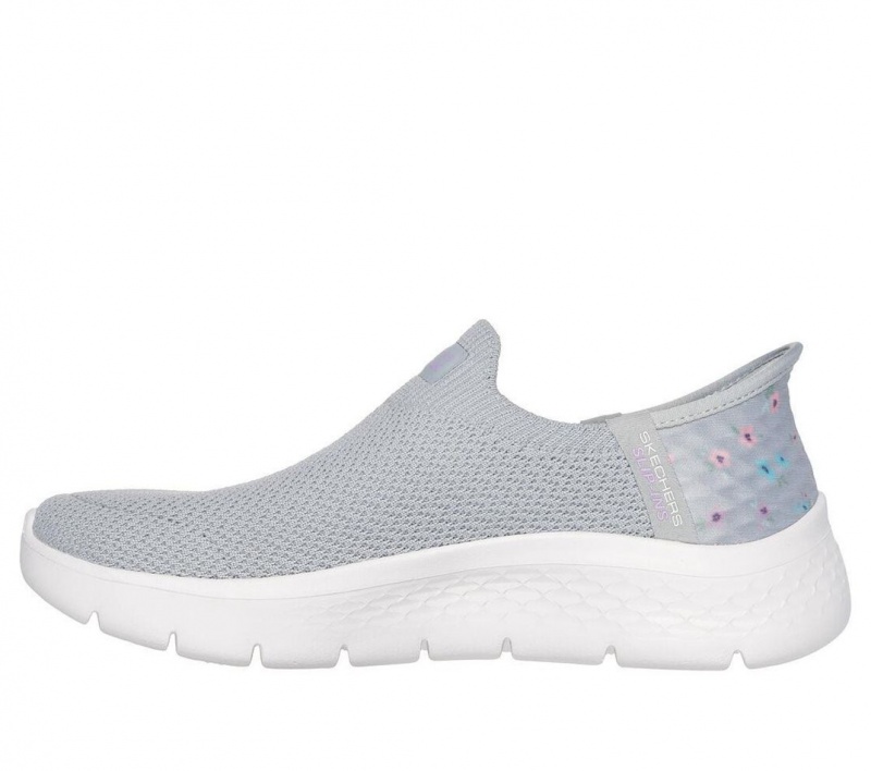 Grey Skechers Go Walk Flex - Sunset Rose Women's Slip On | HJKW-67508