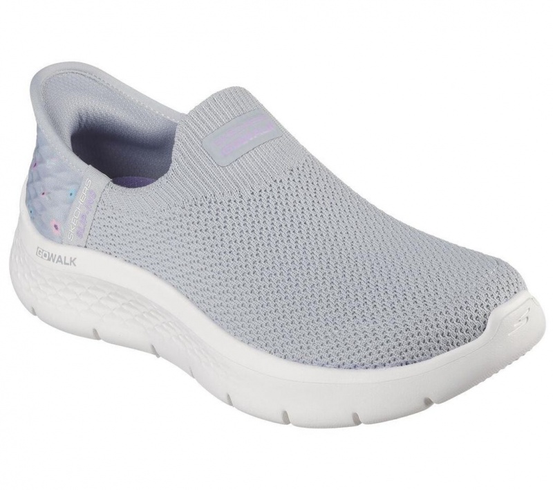 Grey Skechers Go Walk Flex - Sunset Rose Women's Slip On | HJKW-67508