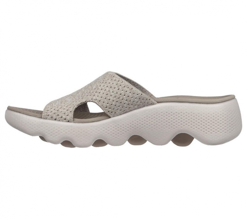 Grey Skechers Go Walk Massage Fit - Sweet Talk Women's Sandals | KVRO-71584