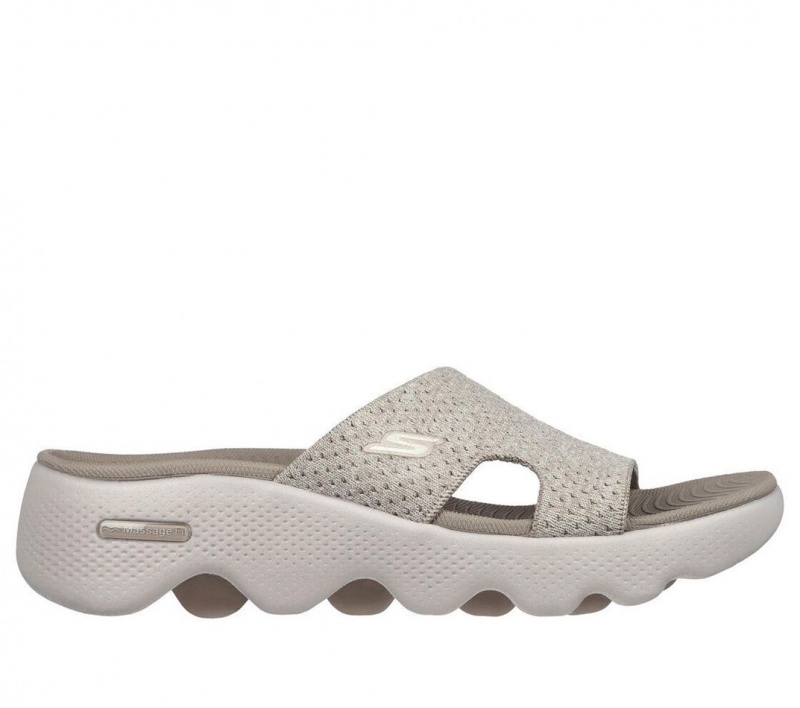 Grey Skechers Go Walk Massage Fit - Sweet Talk Women\'s Sandals | KVRO-71584