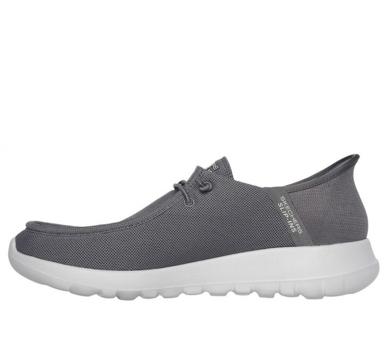 Grey Skechers Go Walk Max - Beach Casual Men's Slip On | NIAY-93876