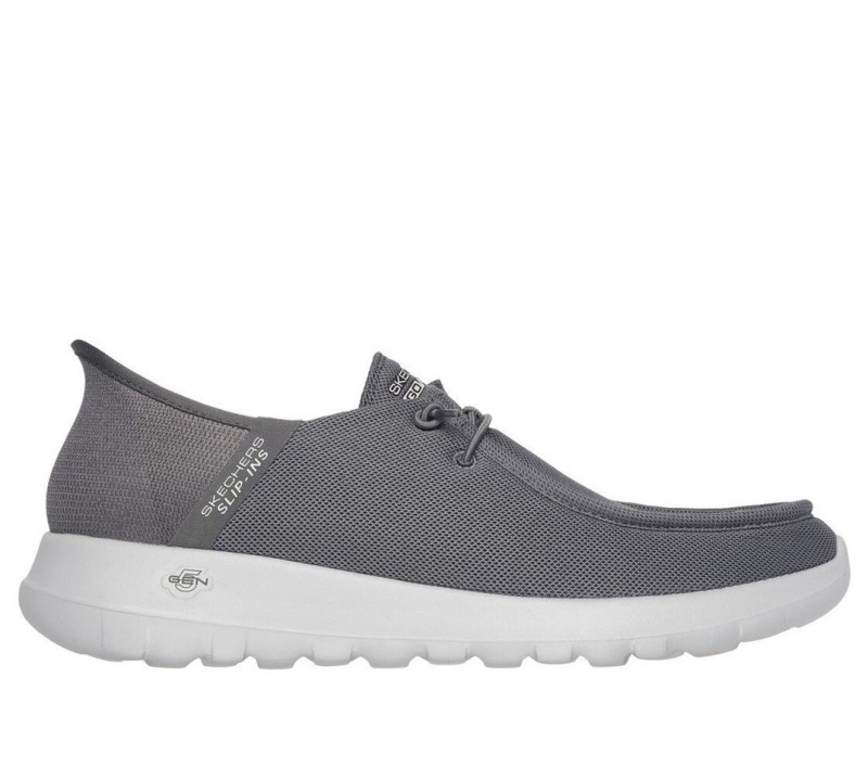 Grey Skechers Go Walk Max - Beach Casual Men\'s Slip On | NIAY-93876