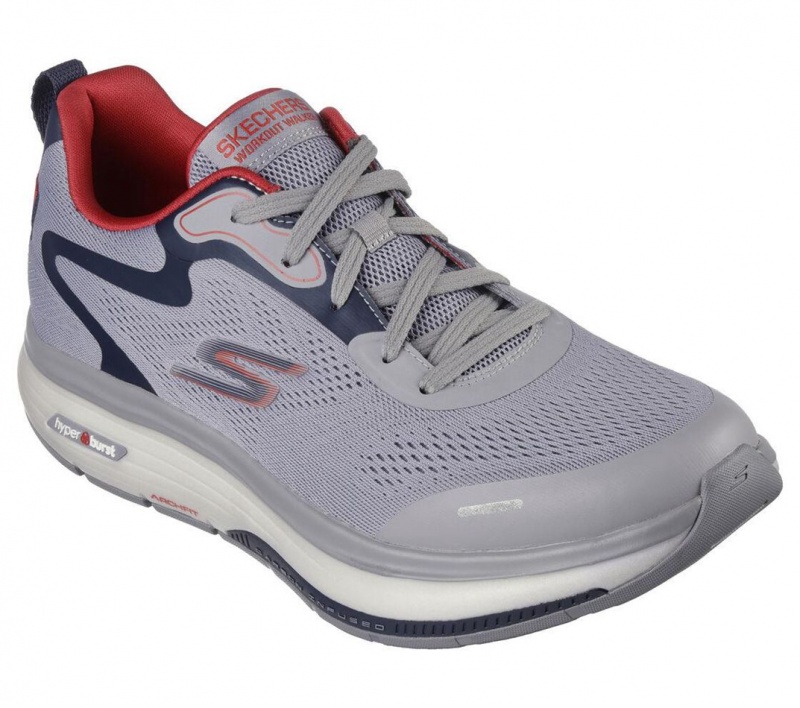 Grey Skechers Go Walk Workout Walker - Keep Up Men's Sneakers | TXCO-13257