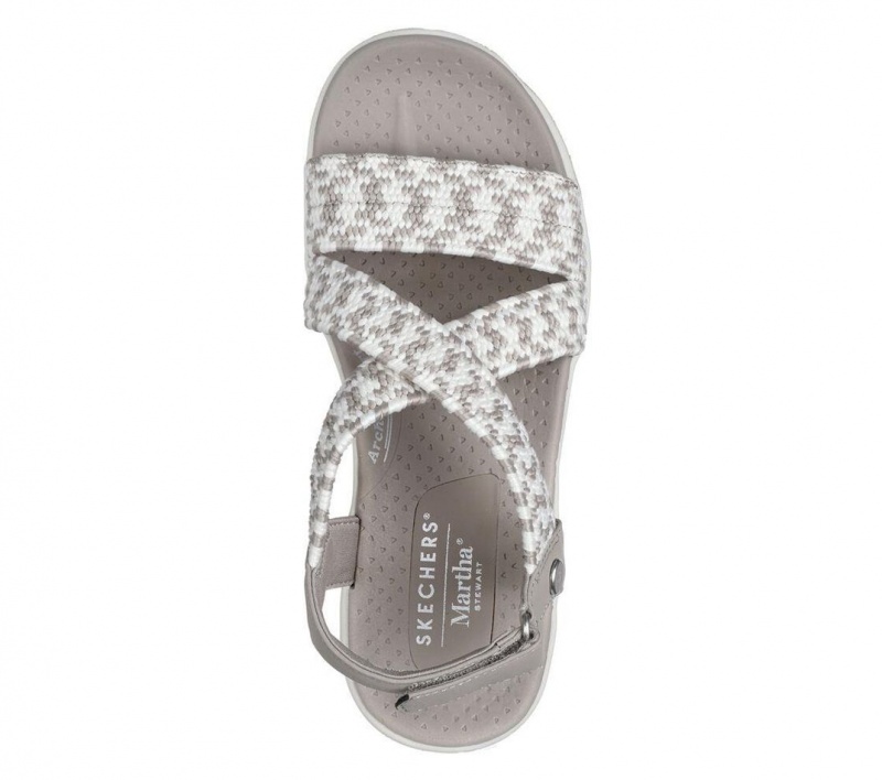 Grey Skechers Martha Stewart: Reggae Cup - Coastal Trail Women's Sandals | UVWI-80196