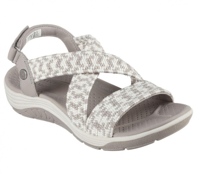 Grey Skechers Martha Stewart: Reggae Cup - Coastal Trail Women's Sandals | UVWI-80196