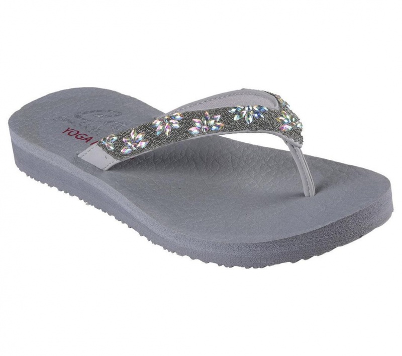 Grey Skechers Meditation - Love Letter Women's Sandals | SNHM-54203