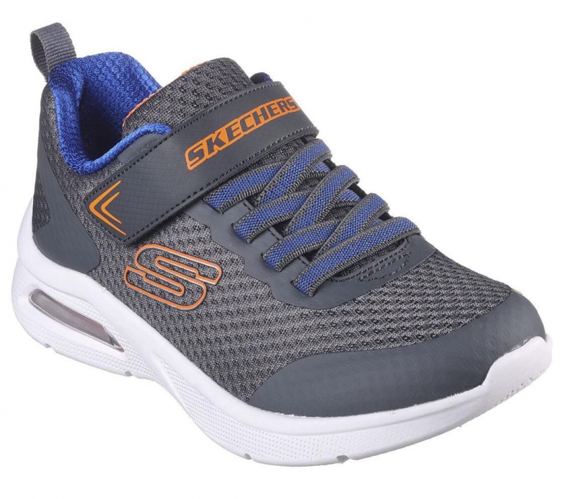 Grey Skechers Microspec Max Boys' Sneakers | WARI-03647