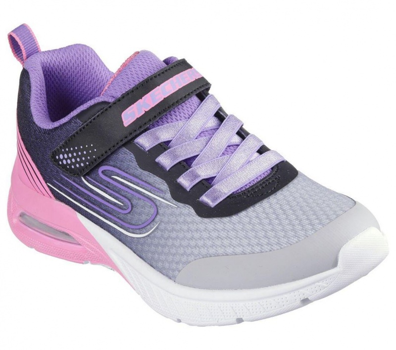 Grey Skechers Microspec Max Plus - Echo Sprint Girls' Sneakers | MDZL-17563