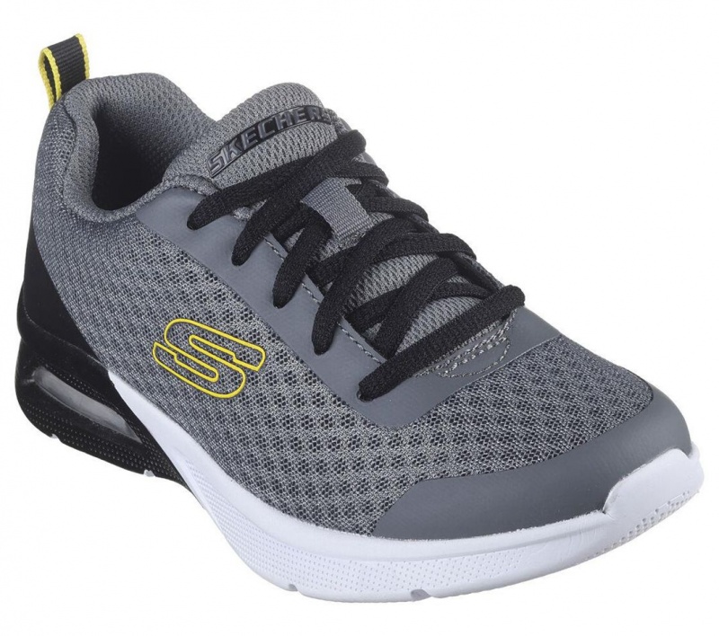 Grey Skechers Microspec Max - Volace Boys' Sneakers | FKJO-60578