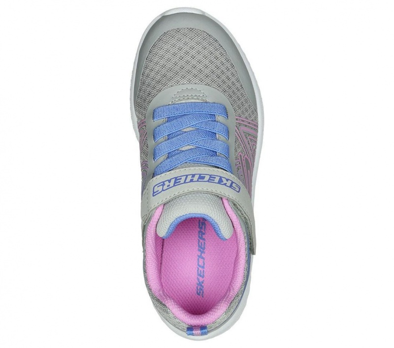 Grey Skechers Microspec Plus - Swirl Sweet Girls' Sneakers | KCUD-95821