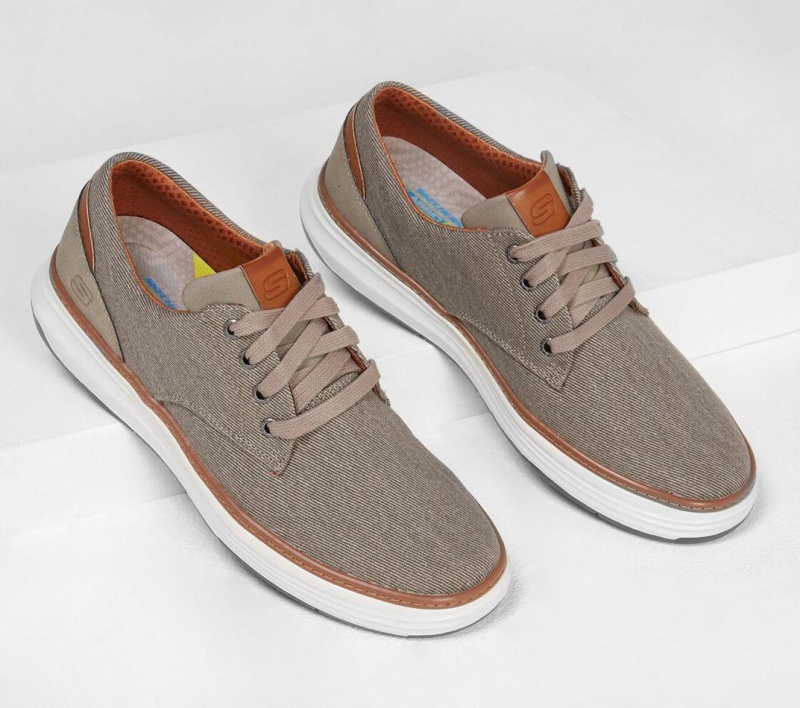 Grey Skechers Moreno - Ederson Men's Boat Shoes | IMCW-86019