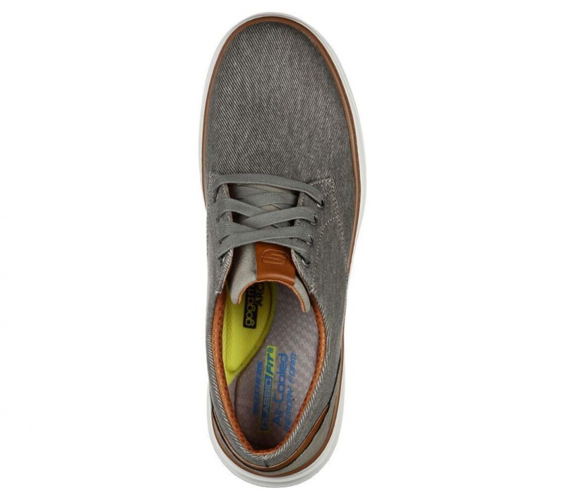 Grey Skechers Moreno - Ederson Men's Boat Shoes | IMCW-86019