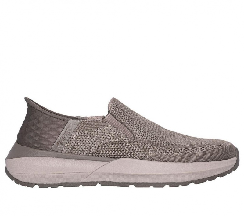 Grey Skechers Neville - Rovelo Men\'s Slip On | LRYA-84265