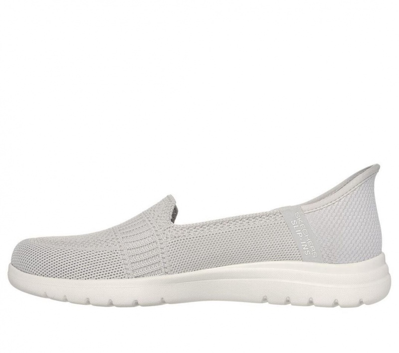 Grey Skechers On The Go Flex - Camellia Women's Slip On | GSYT-41736