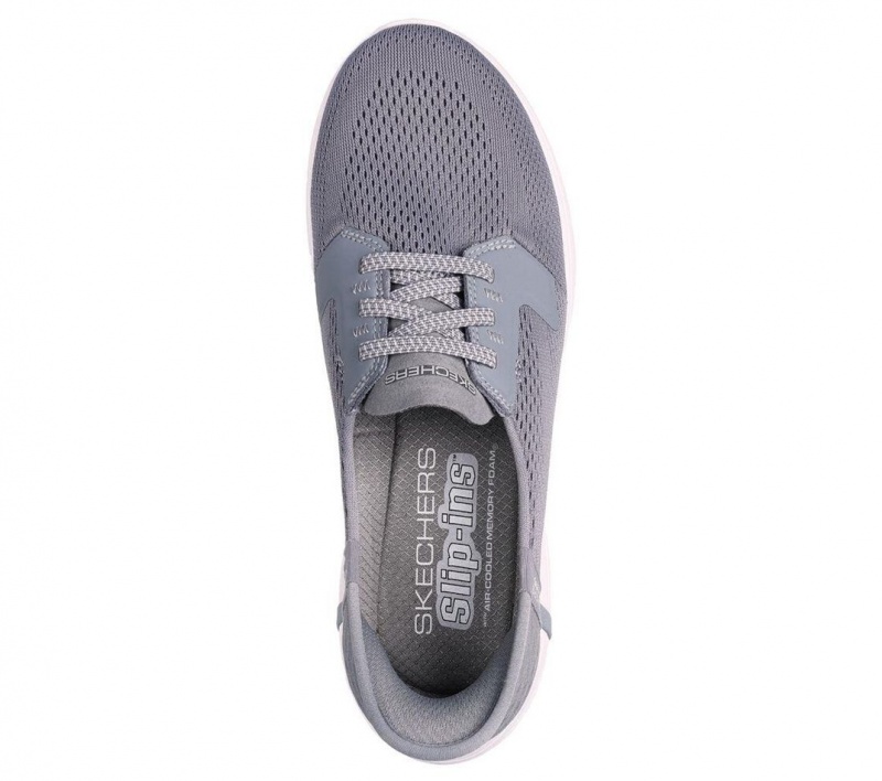 Grey Skechers On The Go Swift - Fearless Women's Slip On | ZIVR-18749