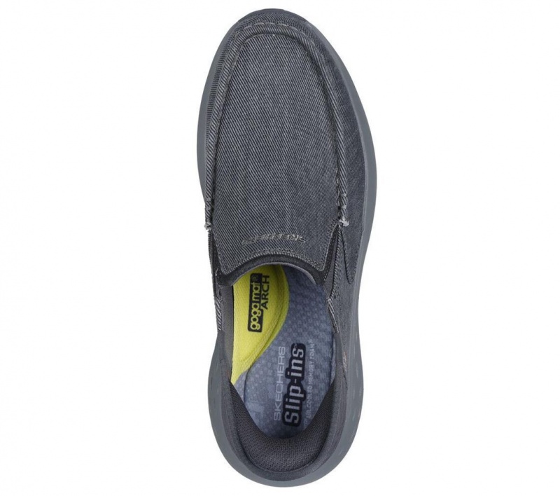 Grey Skechers Parson - Dewitt Men's Slip On | JZNA-97408