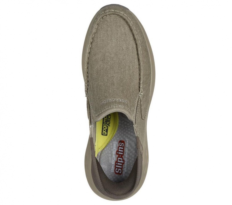 Grey Skechers Parson - Dewitt Men's Slip On | XNVM-80795