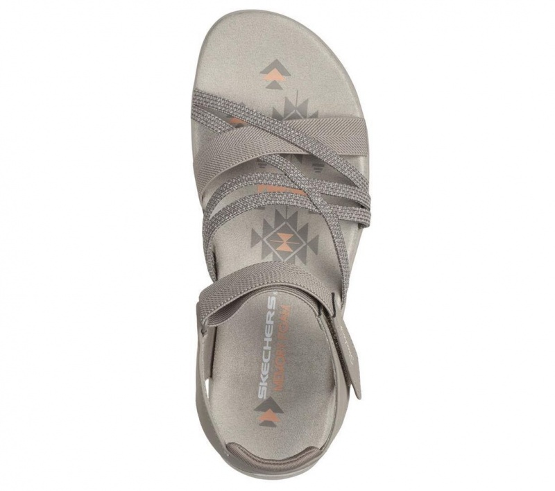 Grey Skechers Reggae Slim - Meadow Grazer Women's Sandals | JAPC-34091