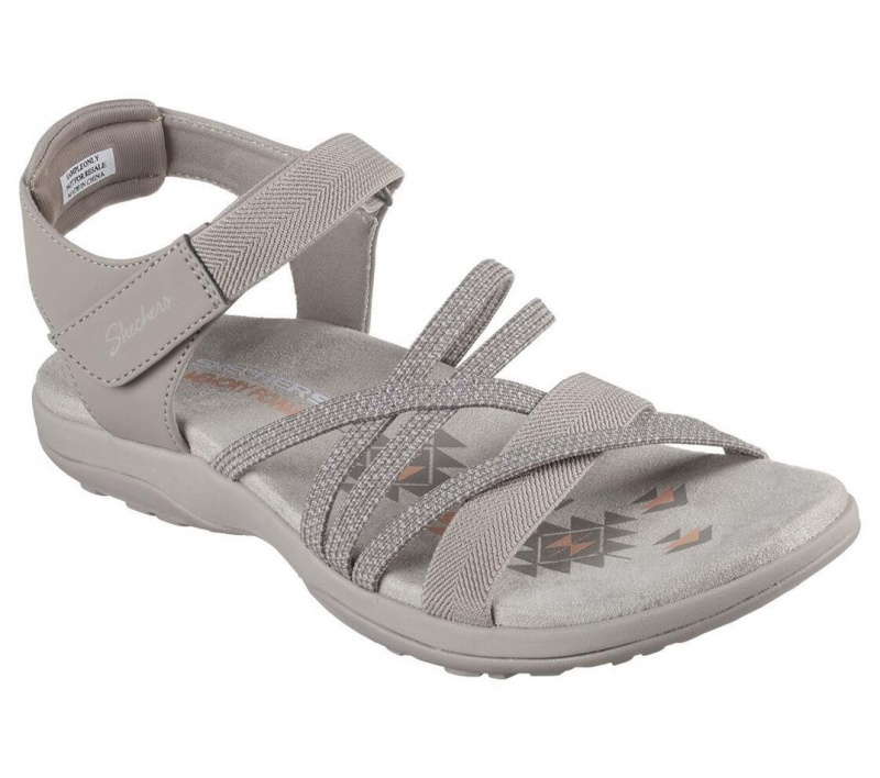 Grey Skechers Reggae Slim - Meadow Grazer Women's Sandals | JAPC-34091