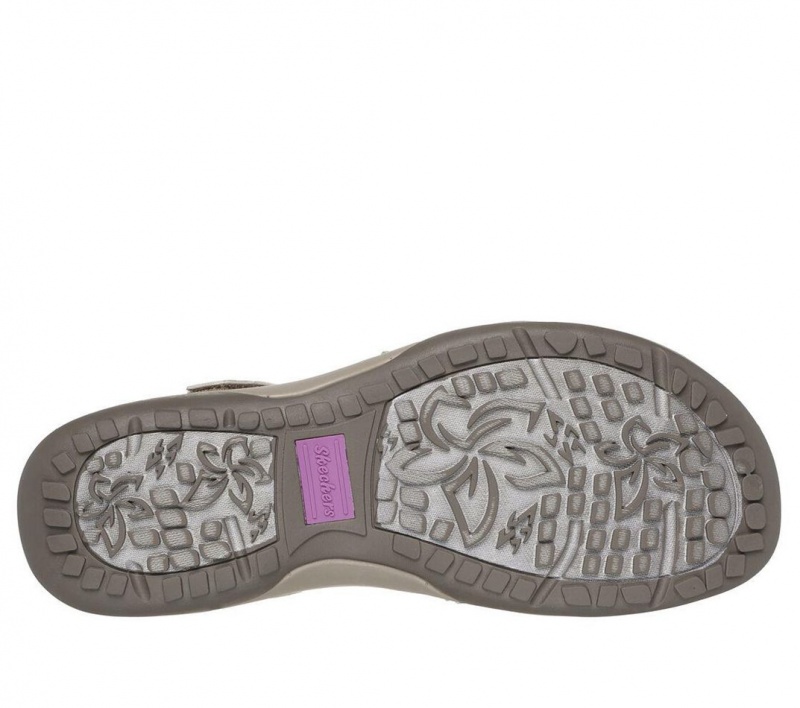 Grey Skechers Reggae Slim - Takes Two Women's Sandals | XGRL-61742