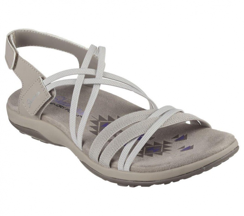 Grey Skechers Reggae Slim - Takes Two Women's Sandals | XGRL-61742