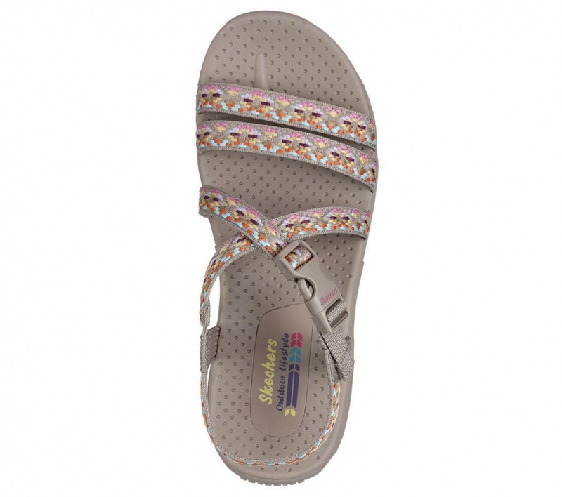 Grey Skechers Reggae - Dream Weaver Women's Sandals | OAWJ-01368