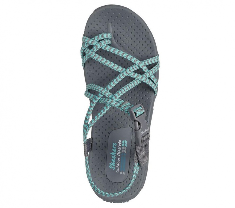 Grey Skechers Reggae - Perfect Duo Women's Sandals | GZFA-53124