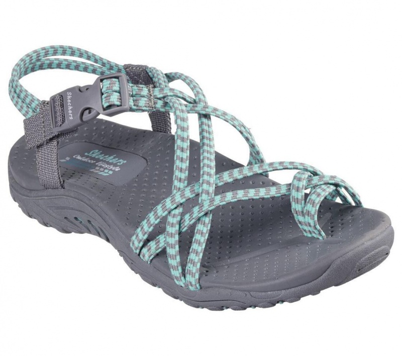 Grey Skechers Reggae - Perfect Duo Women's Sandals | GZFA-53124