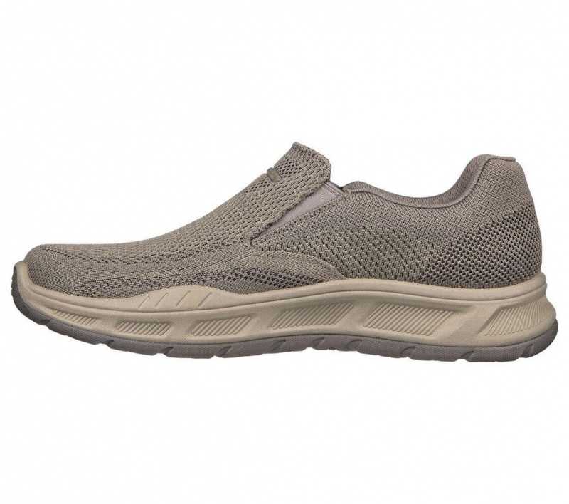 Grey Skechers Relaxed Fit: Cohagen - Knit Walk Men's Slip On | CBJT-56297