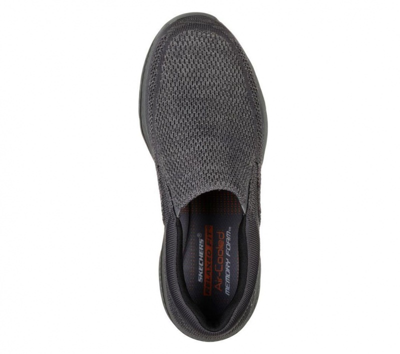 Grey Skechers Relaxed Fit: Creston - Barron Men's Slip On | YPZC-93718