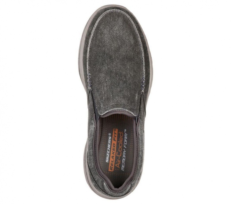 Grey Skechers Relaxed Fit: Creston - Moseco Men's Slip On | CBRH-32109