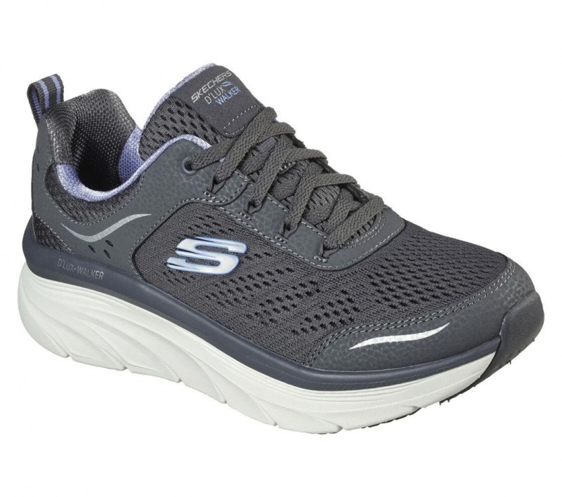 Grey Skechers Relaxed Fit: D'lux Walker - Infinite Motion Women's Sneakers | VWJY-05493