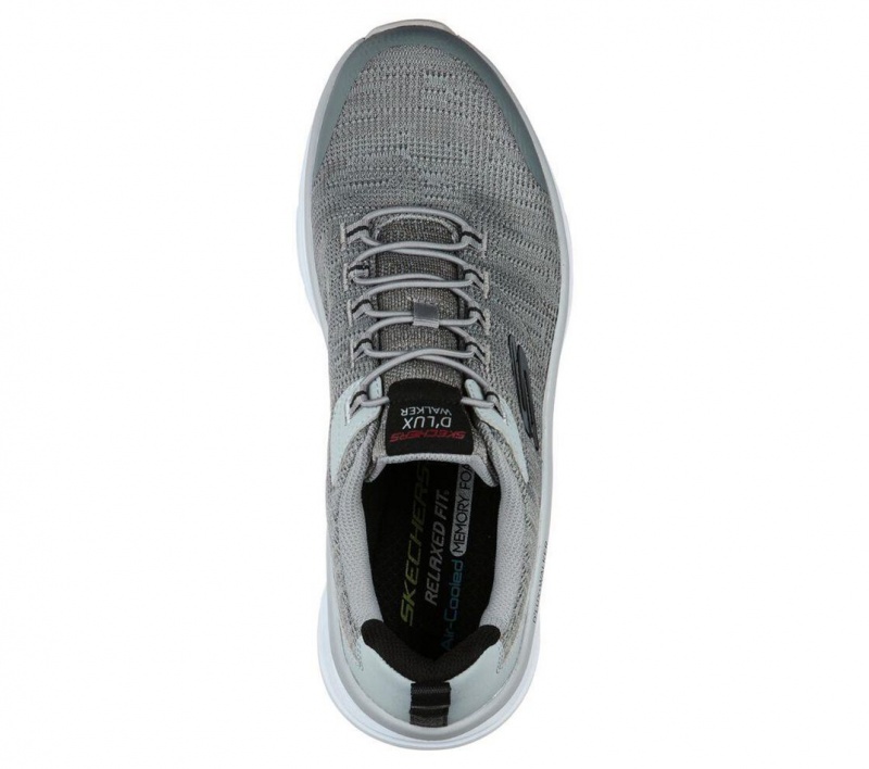 Grey Skechers Relaxed Fit: D'lux Walker - Pensive Men's Sneakers | QKPG-69487