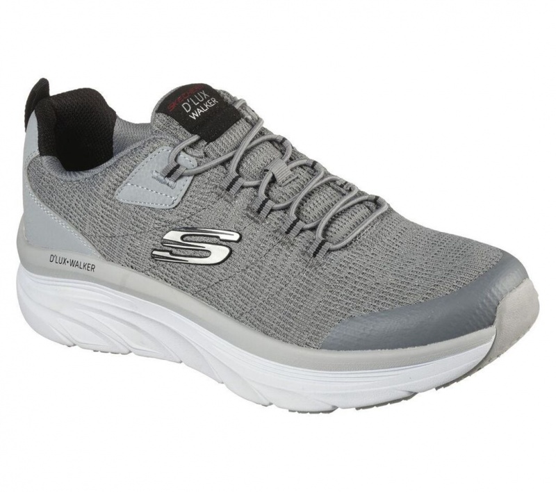 Grey Skechers Relaxed Fit: D'lux Walker - Pensive Men's Sneakers | QKPG-69487