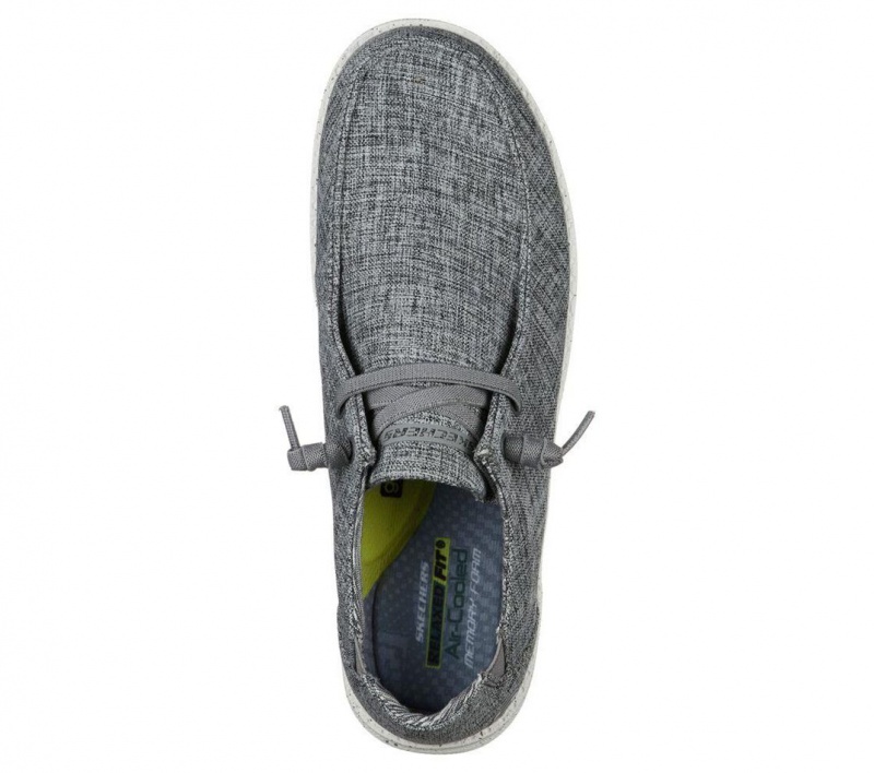 Grey Skechers Relaxed Fit: Melson - Chad Men's Boat Shoes | QBZG-43162