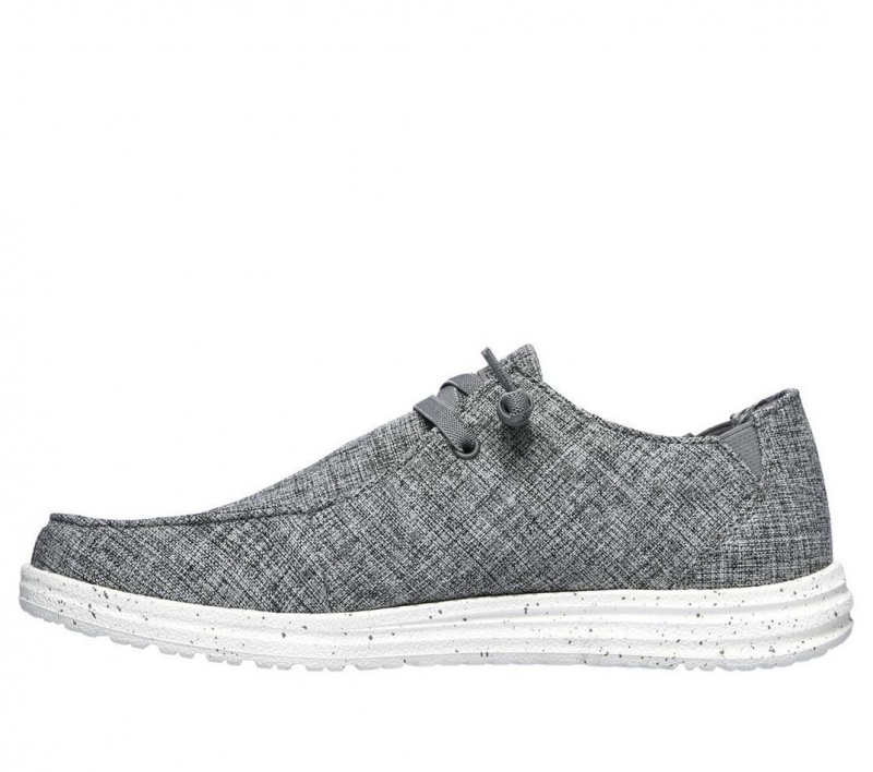 Grey Skechers Relaxed Fit: Melson - Chad Men's Boat Shoes | QBZG-43162