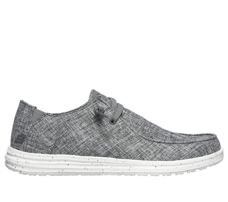 Grey Skechers Relaxed Fit: Melson - Chad Men\'s Boat Shoes | QBZG-43162