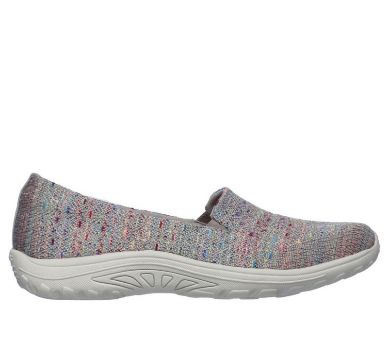 Grey Skechers Relaxed Fit: Reggae Fest - Wicker Women\'s Flats | UFPR-65047