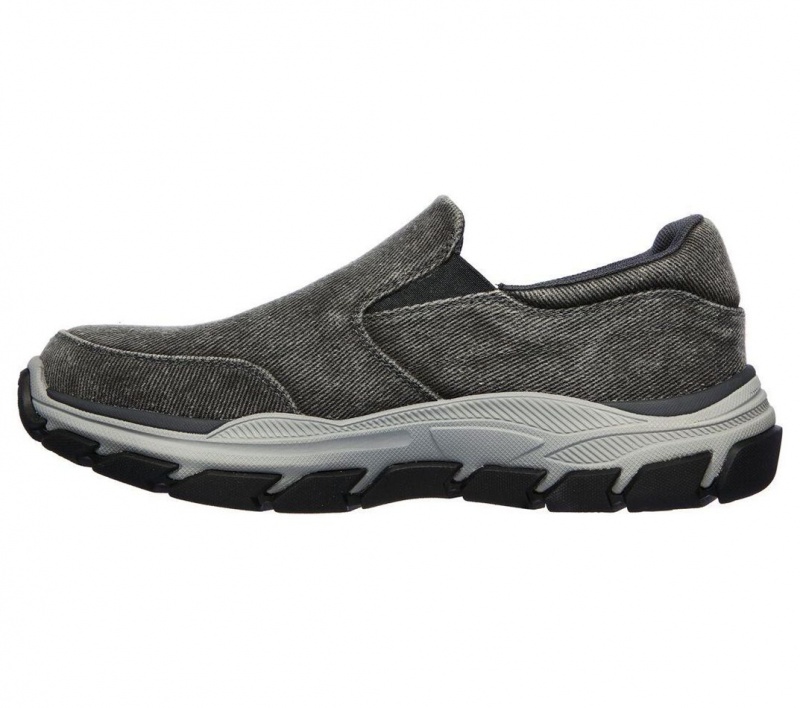 Grey Skechers Relaxed Fit: Respected - Fallston Men's Slip On | ZJQC-19857