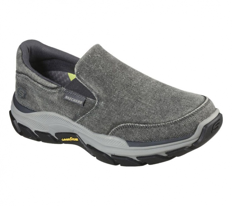 Grey Skechers Relaxed Fit: Respected - Fallston Men's Slip On | ZJQC-19857