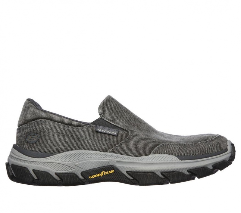 Grey Skechers Relaxed Fit: Respected - Fallston Men\'s Slip On | ZJQC-19857