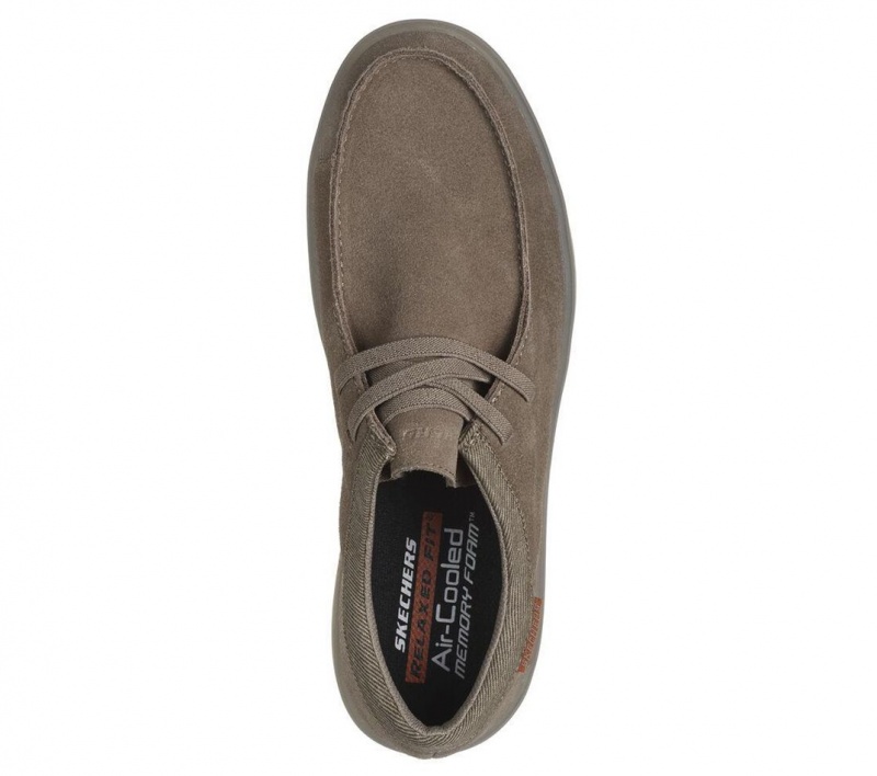 Grey Skechers Relaxed Fit: Verloma - Lestin Men's Boat Shoes | UBAQ-23785