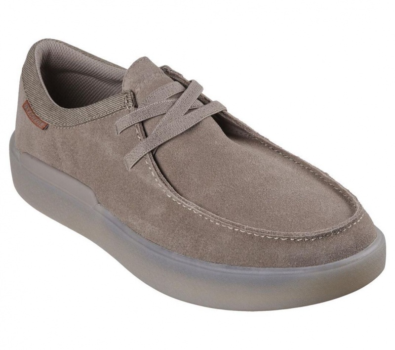 Grey Skechers Relaxed Fit: Verloma - Lestin Men's Boat Shoes | UBAQ-23785