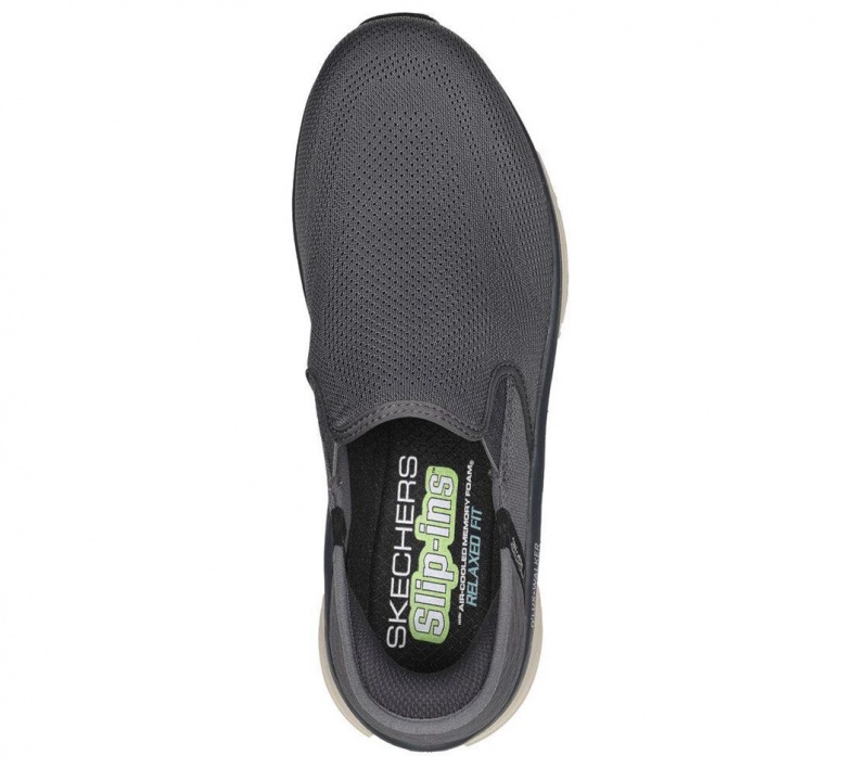 Grey Skechers Rf: D'lux Walker - Orford Men's Slip On | CBHZ-08419