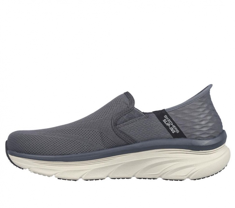 Grey Skechers Rf: D'lux Walker - Orford Men's Slip On | CBHZ-08419