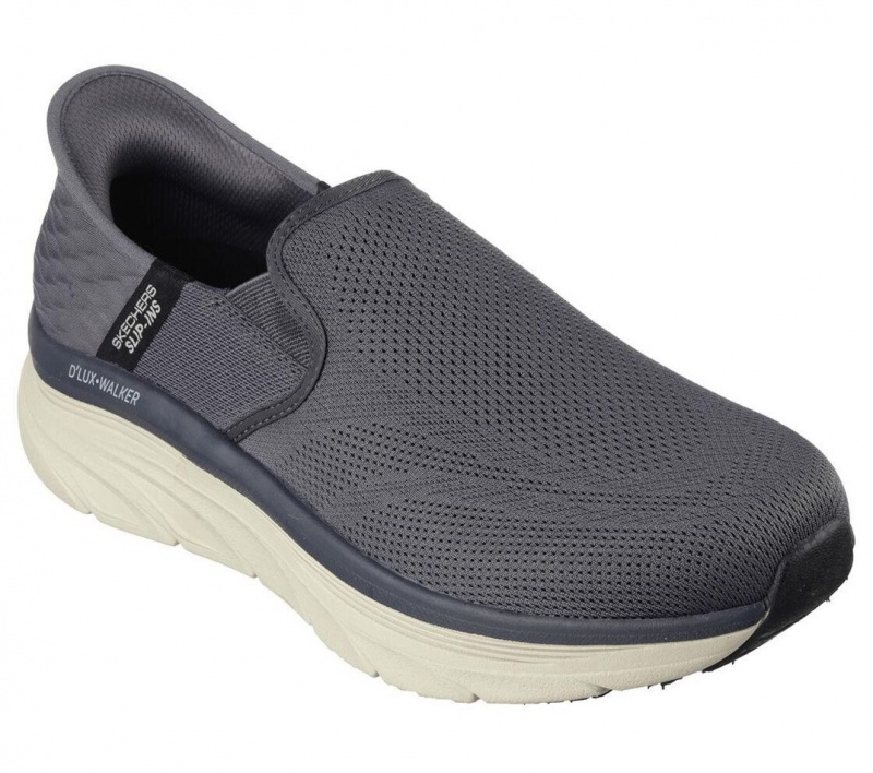 Grey Skechers Rf: D'lux Walker - Orford Men's Slip On | CBHZ-08419