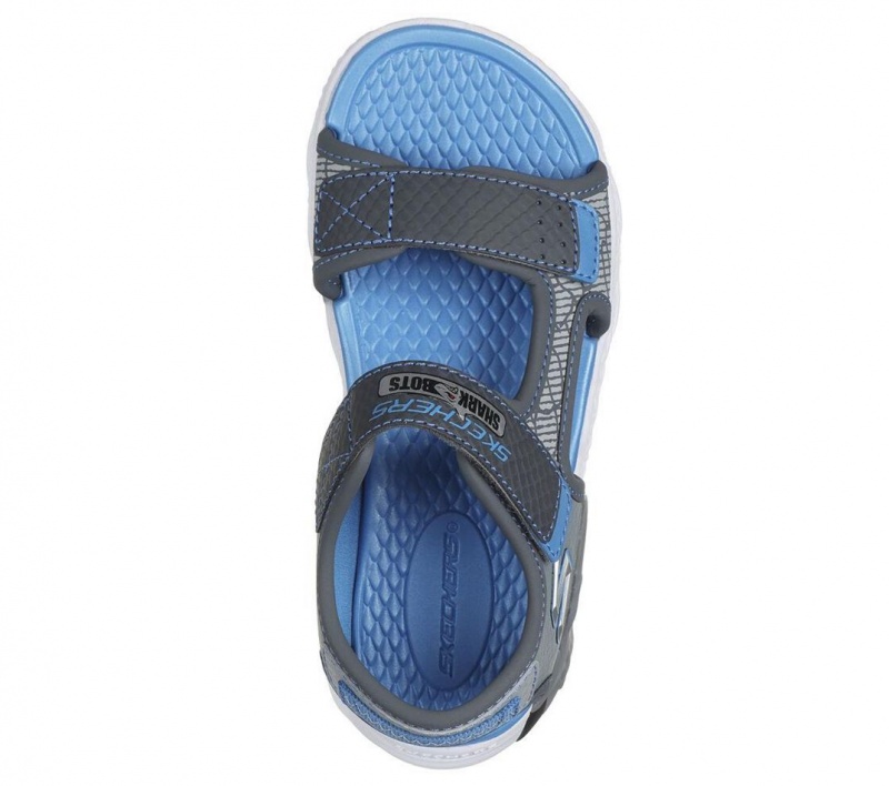 Grey Skechers S Lights: Creature-splash Boys' Sandals | DNAQ-52068