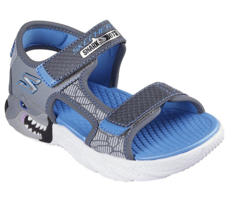 Grey Skechers S Lights: Creature-splash Boys' Sandals | DNAQ-52068