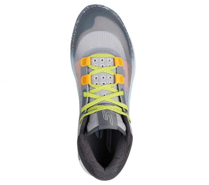 Grey Skechers Skx Resagrip Men's Sneakers | KYCU-23815