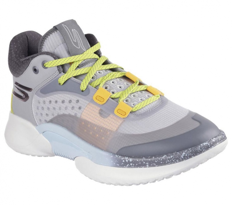 Grey Skechers Skx Resagrip Men's Sneakers | KYCU-23815